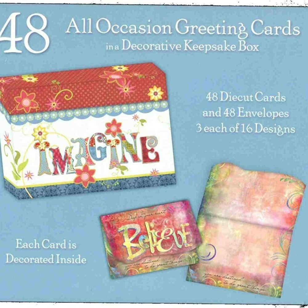 48 Assorted 4x6 All Occasion Greeting Cards in a Keepsake Box (Imagine)